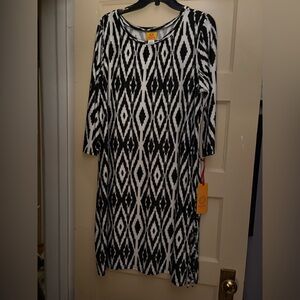 Ruby Rd Black/White Dress